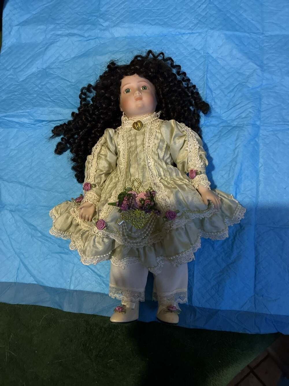 Vintage Collectible Victorian-Style Porcelain Doll - Picture 1 of 4